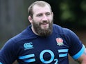 Joe Marler looks on during the England training session at Pennyhill Park on November 7, 2013