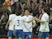 England's Gareth Barry celebrates with teammates after scoring a goal during the friendly football match between England and Sweden at the Wembley Stadium in London, on November 15, 2011