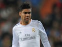 Carlos Casemiro of Real Madrid in action during the Copa del Rey, Round of 32 2nd leg match between Real Madrid and Olimpic de Xativa on December 18, 2013