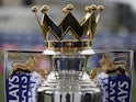A close-up view of the Premier League trophy on August 5, 2015