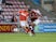 Dominic Calvert-Lewin of Northampton Town shoots to score his sides 2nd goal during the Capital One Cup First Round match between Northampton Town and Blackpool at Sixfields Stdium on August 11, 2015