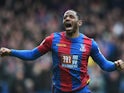 Jason Puncheon celebrates scoring during the Premier League match between Crystal Palace and Norwich City on April 9, 2016