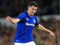 Everton defender Michael Keane in action during his side's Europa League qualifier with Hajduk Split