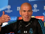 Zinedine Zidane at a press conference in May 2018