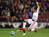 Barcelona's Ousmane Dembele in action against Tottenham Hotspur on December 11, 2018.