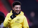 Borussia Dortmund winger Jadon Sancho pictured before the Champions League clash with Tottenham Hotspur on February 12, 2019