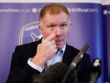 Paul Scholes is unveiled as the new Oldham Athletic manager on February 11, 2019