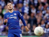 Chelsea forward Eden Hazard in action during the EFL Cup final against Manchester City on February 24, 2019