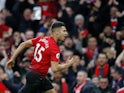 Manchester United midfielder Andreas Pereira celebrates scoring on March 2, 2019