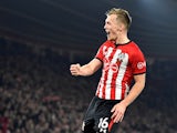 Southampton midfielder James Ward-Prowse celebrates after scoring against Fulham in the Premier League on February 27, 2019