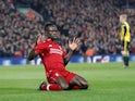 Liverpool forward Sadio Mane celebrates after scoring against Watford in the Premier League on February 27, 2019