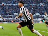 Ayoze Perez celebrates scoring for Newcastle United on March 9, 2019
