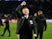 Manchester United manager Ole Gunnar Solskjaer celebrates after beating PSG on March 6, 2019
