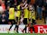 Watford's Andre Gray celebrates scoring their second goal with Troy Deeney during their FA Cup quarter-final with Crystal Palace on March 16, 2019