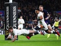 England's George Ford scores a try in their Six Nations thriller with Scotland on March 16, 2019