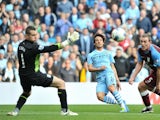 Shay Given and David Silva