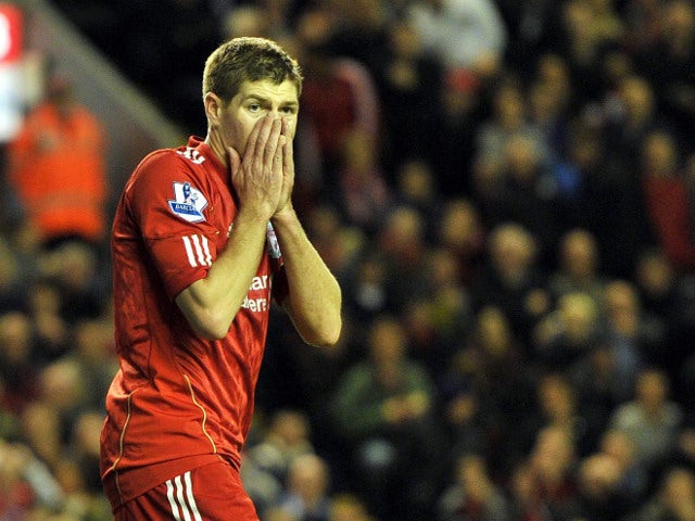 Team News: Gerrard missing for Liverpool