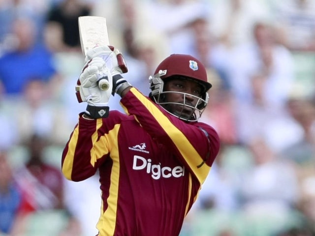 Gayle hits first ever opening Test ball six