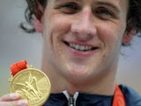 Ryan Lochte with his Beijing gold