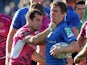 Leinster's Eoin Reddan and Exeter Chiefs' Haydn Thomas