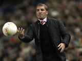 Brendan Rodgers throws the ball back into play