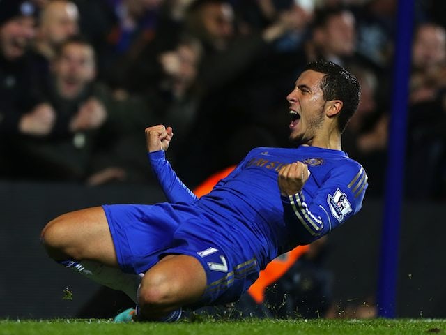Eden Hazard scores the equaliser for Chelsea