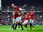 Wayne Rooney humps Robin van Persie's shoulder