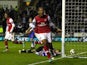 Theo Walcott celebrates scoring Arsenal's sixth