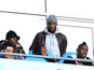 Mario Balotelli watches from the stands