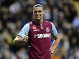 Andy Carroll gives a thumbs-up to Newcastle fans