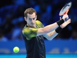 Andy Murray in action against Tomas Berdych