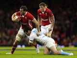 Wales's Sam Warburton is tackled