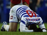 A frustrated Adel Taarabt down on the floor on November 17, 2012