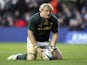 Adriaan Strauss scores a try for South Africa against Scotland on November 17, 2012