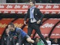 Inter Milan boss Andrea Stramaccioni shouting on November 18, 2012