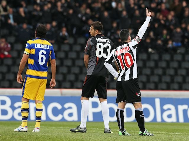Antonio Di Natale scores for Udinese against Parma on November 18, 2012