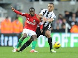 Danny Simpson and Nathan Dyer on November 17, 2012