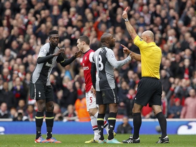 Adebayor apologises for red card