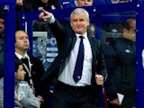 Mark Hughes pointing from the sideline on November 17, 2012