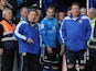 Leeds manager Neil Warnock stands with Luke Varney after he is dismissed on November 18, 2012