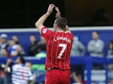 Rickie Lambert applauds after he scores the first for Southampton on November 17, 2012