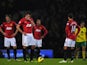 Robin van Persie and Javier Hernandez stand miserable after Norwich go ahead on November 17, 2012