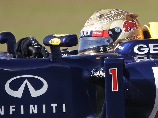 Sebastian Vettel during the practice for the US Grand Prix on November 16, 2012