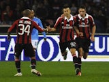 Stephan El Shaarawy celebrates his brace for AC Milan against Napoli on November 17, 2012
