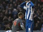 Brighton striker Ashley Barnes rues a missed penalty against Bolton on November 24, 2012