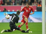 Mario Gomez scores Bayern Munich's fifth goal on November 24, 2012