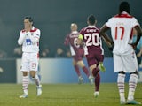 Braga's Custodio reacts to a goal by CFR Cluj on November 20, 2012