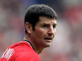 Denis Irwin playing for Manchester United