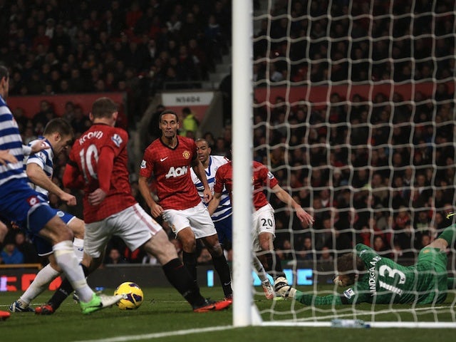 QPR's Jamie Mackie opens the scoring at Old Trafford on November 24, 2012