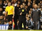 Mark Clattenburg on the touchline as fourth official during the Tottenham vs West Ham match on November 25, 2012
